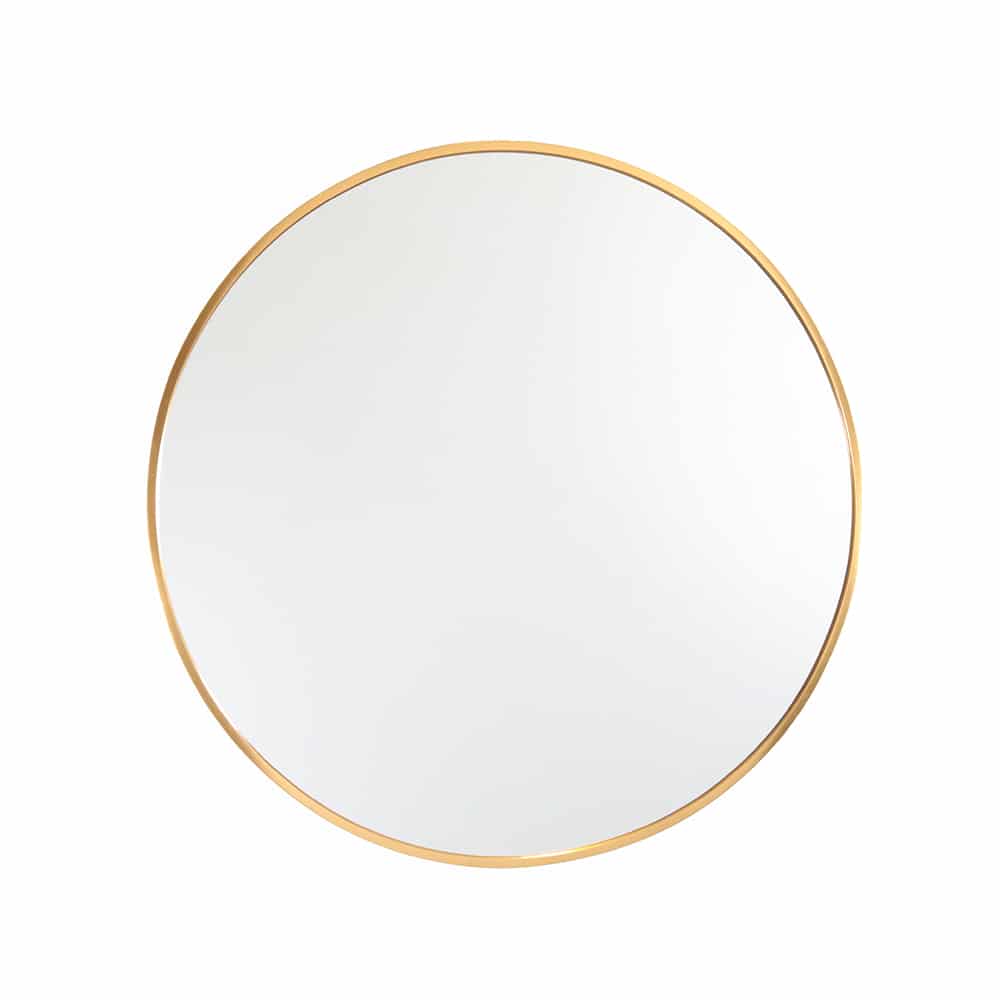 MIR-R-600-G Gold Aluminium 28mm - Round Mirror - 600mm